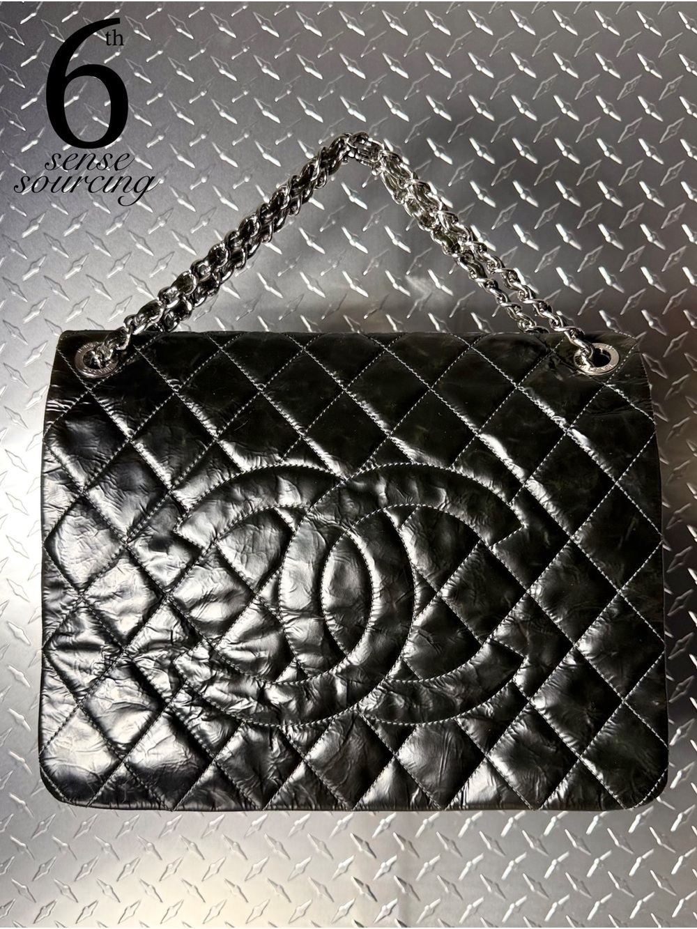 Chanel CC Quilted Glazed Calfskin Full Flap in Green SHW